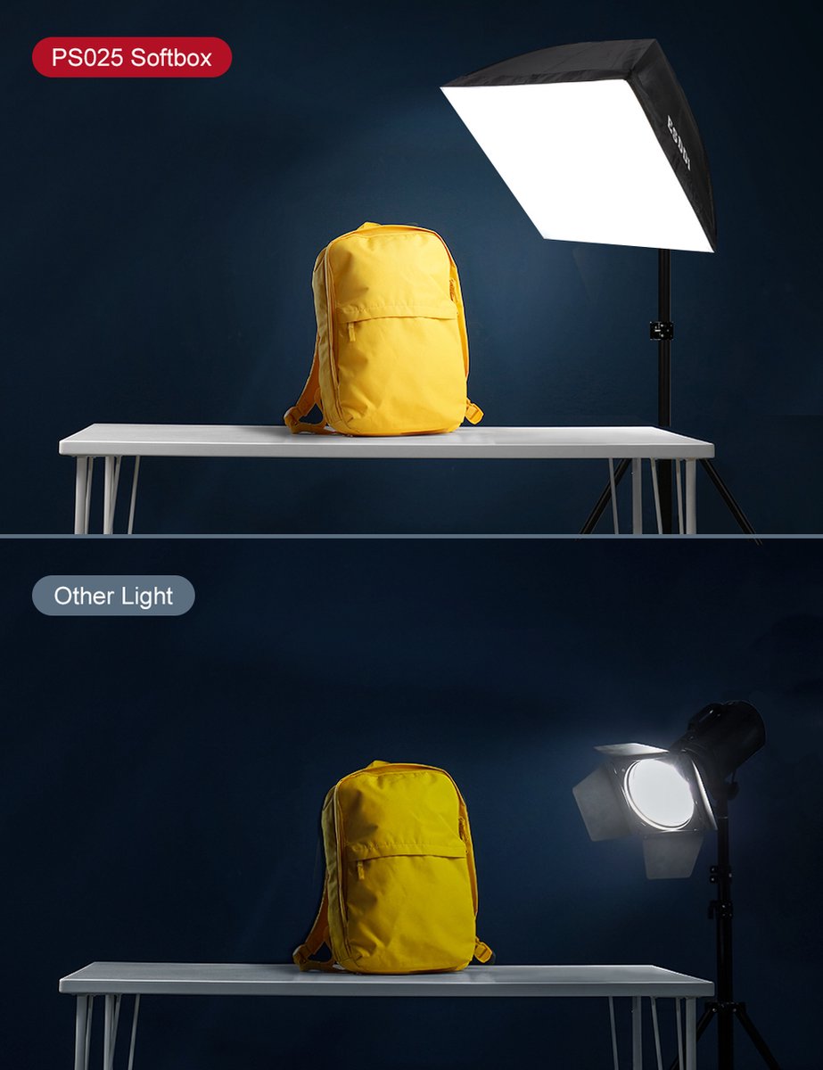 Softbox - Fotostudio - Studiolamp  - 5x85W - LED - ESDDI