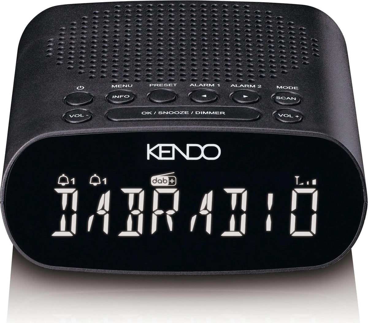 Wekkerradio met DAB - Digitale wekker - Alarmklok - Zwart - KENDO •