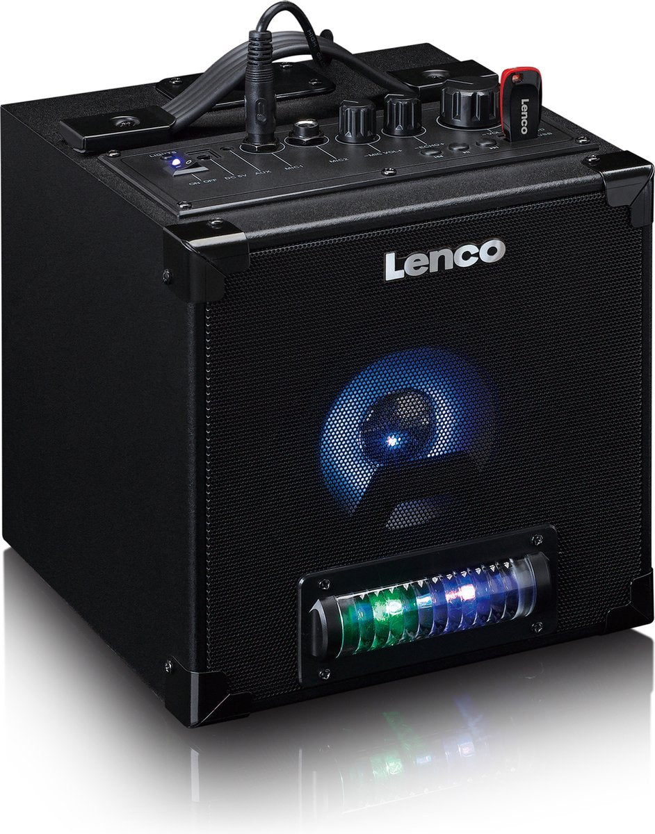 LENCO BTC-070BK - Bluetooth® 5.0 Luidspreker met LED verlichting •