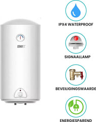 Aquamarin - Elektrische Warmwater Boiler - Thermometer - 1500W - 100L - Waterboiler