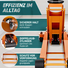 Autokrik - Garagekrik - Hydraulische krik - 3 Ton - Oranje - TRESKO