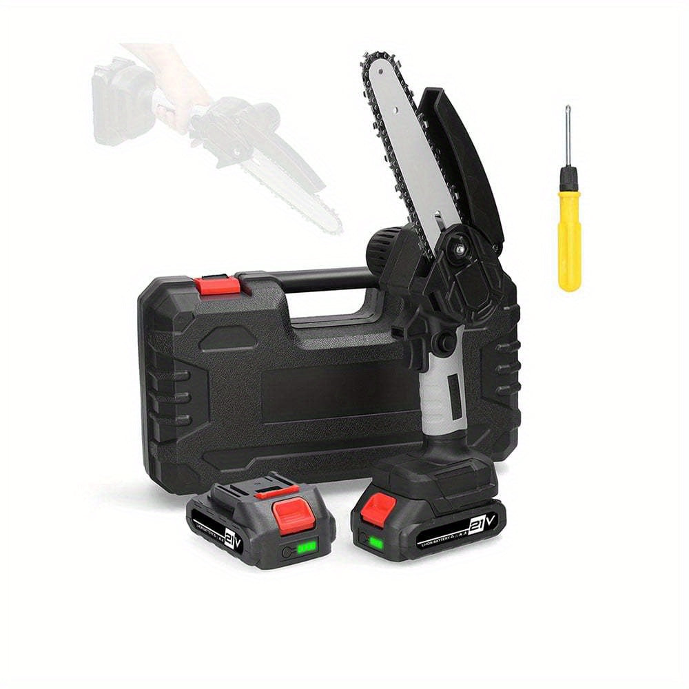 Mini kettingzaag - Elektrische snoeischaar - Met accu - Zwart - LIXADA