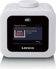 Lenco CR-620WH - Wekkerradio met DAB - Alarmfunctie - Wit