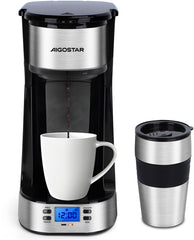 Aigostar Koffiezetapparaat - Filterkoffie - 750W - RVS/Zwart •