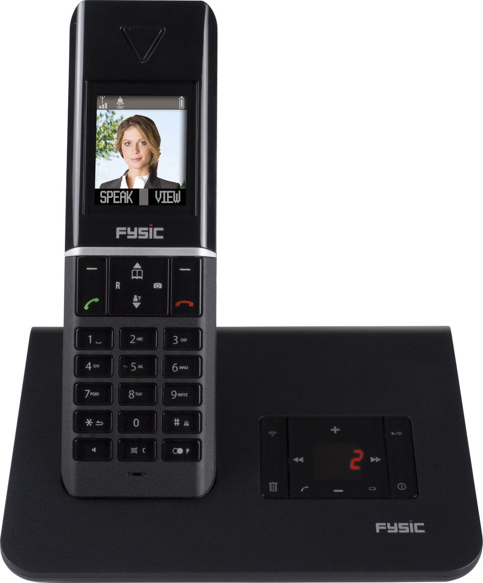 Huistelefoon senioren - Senioren telefoon - Vaste lijn - Zwart - Fysic FX-6107 •