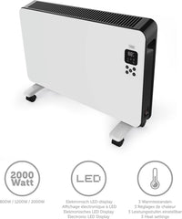 Trebs 99402 - Elektrische Convectorkachel - Micathermisch - Verstelbare Thermostaat - 2000W •