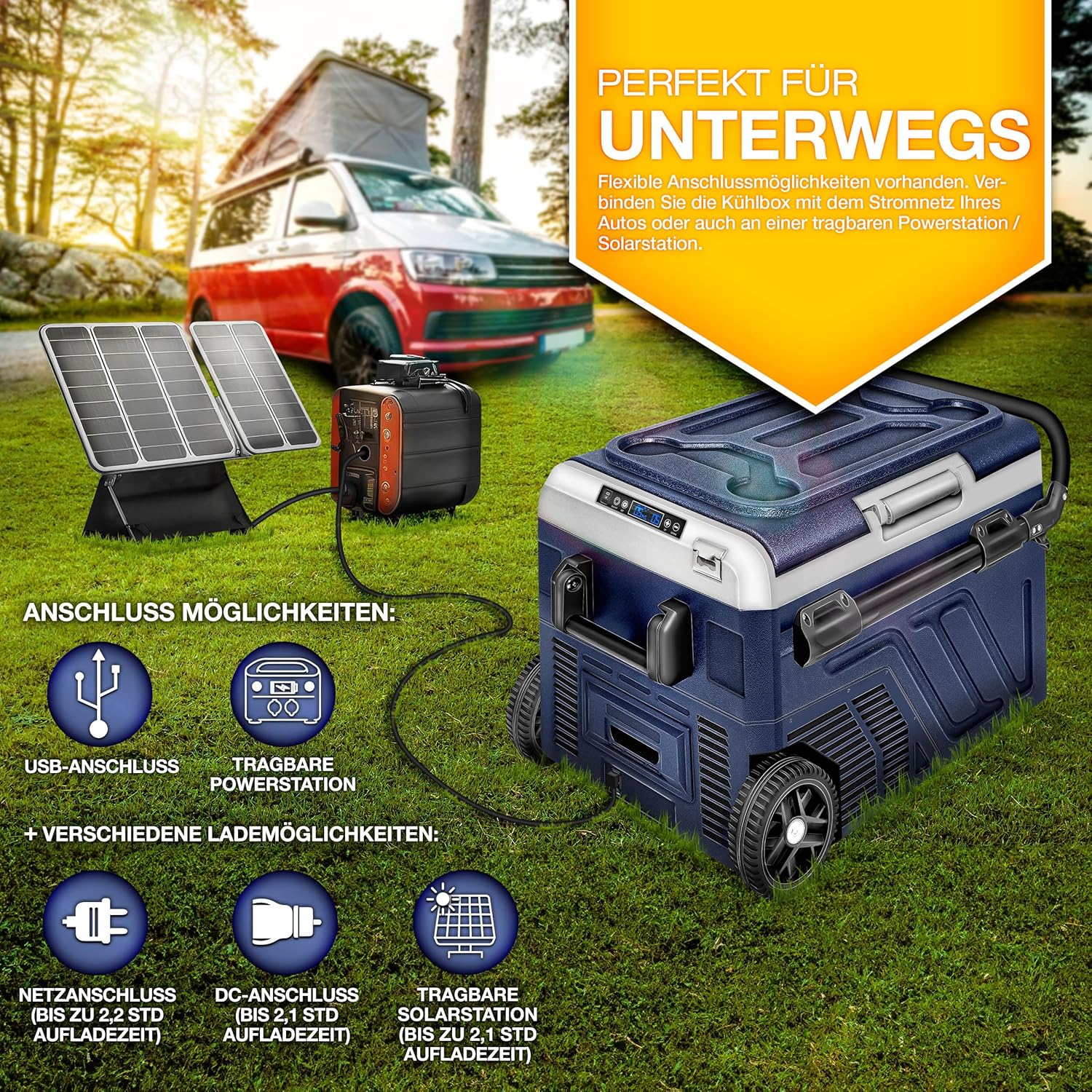 Tillvex® Elektrische Koelbox - Compressor - tot -20°C - 40L - Blauw