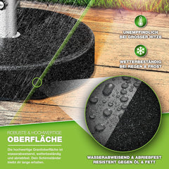 Parasolvoet - Parasolstandaard - Graniet - 27 kg - Grijs - Tillvex®