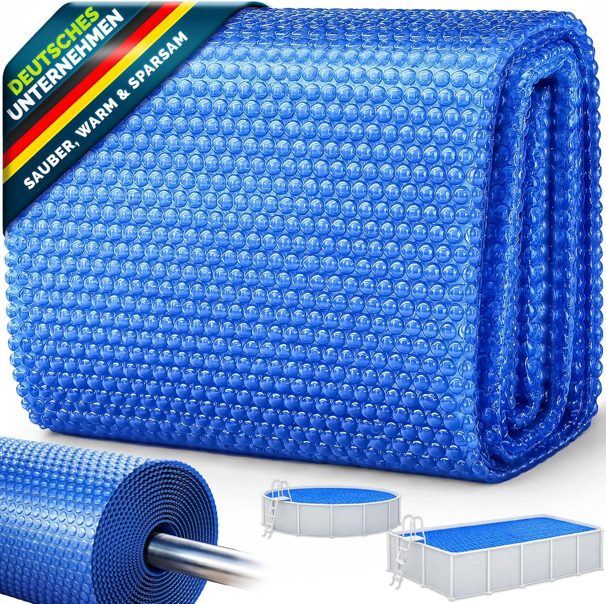 Zwembad Afdekzeil - Rond - Solarzeil - 488 cm - Blauw - Tillvex®