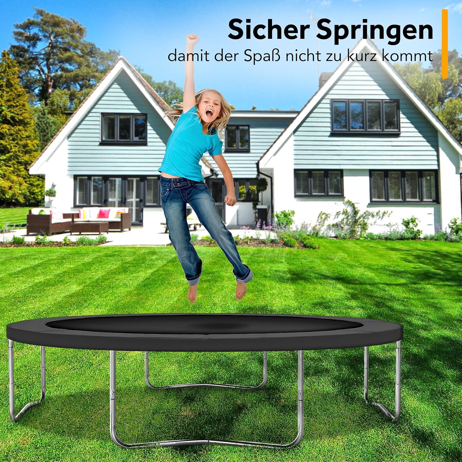Kiduku Trampoline Randafdekking - Rand - Ø244cm - Antraciet