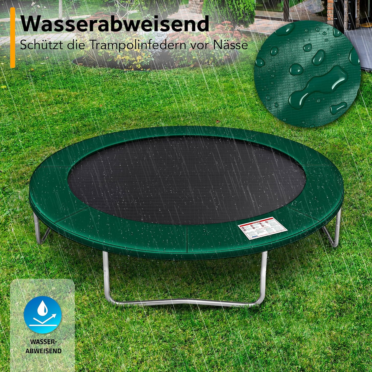 Kiduku Trampoline Randafdekking - Rand - Ø305cm - Groen
