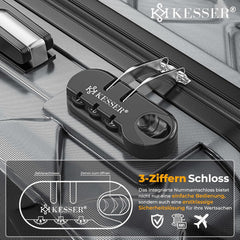 KESSER® Reiskoffer - 84L - ABS - Antraciet