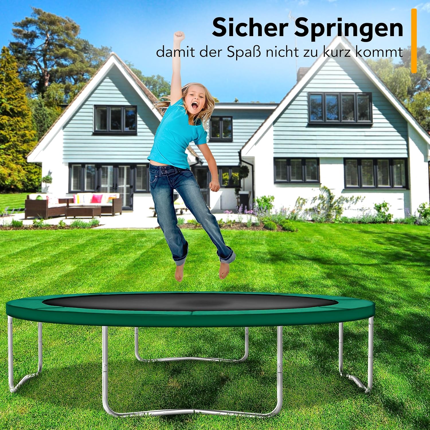 Kiduku Trampoline Randafdekking - Rand - Ø305cm - Groen