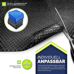 Tillvex® Zwembad Zonnezeil - Afdekzeil - Rond - Ø305cm - Zwart