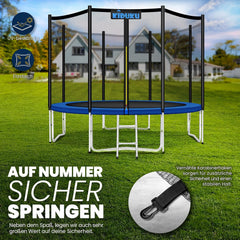 Veiligheidsnet Trampoline - 244 cm - Trampoline net - 6 Stangen - KIDUKU®
