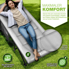 Veldbed - 1 Persoons - Kampeerbed - Stretcher - Grijs - Tillvex®