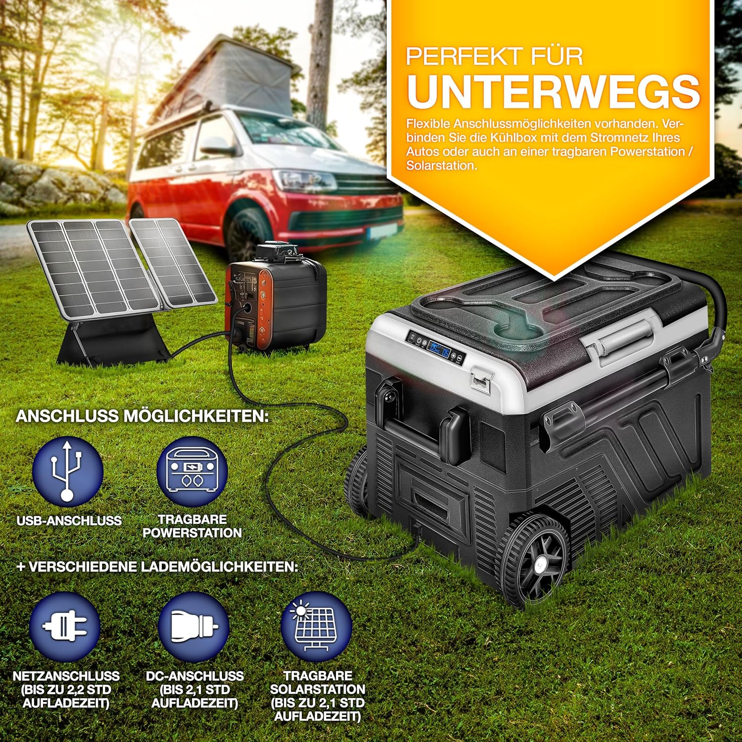Tillvex® Elektrische Koelbox - Compressor - tot -20°C - 60L - Zwart