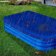 Tillvex® Zwembad zonnezeil - Afdekzeil - 221x150cm - Blauw