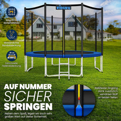 Trampoline - Met veiligheidsnet - 244 cm - Tot 150 kg - Blauw - KIDUKU® •