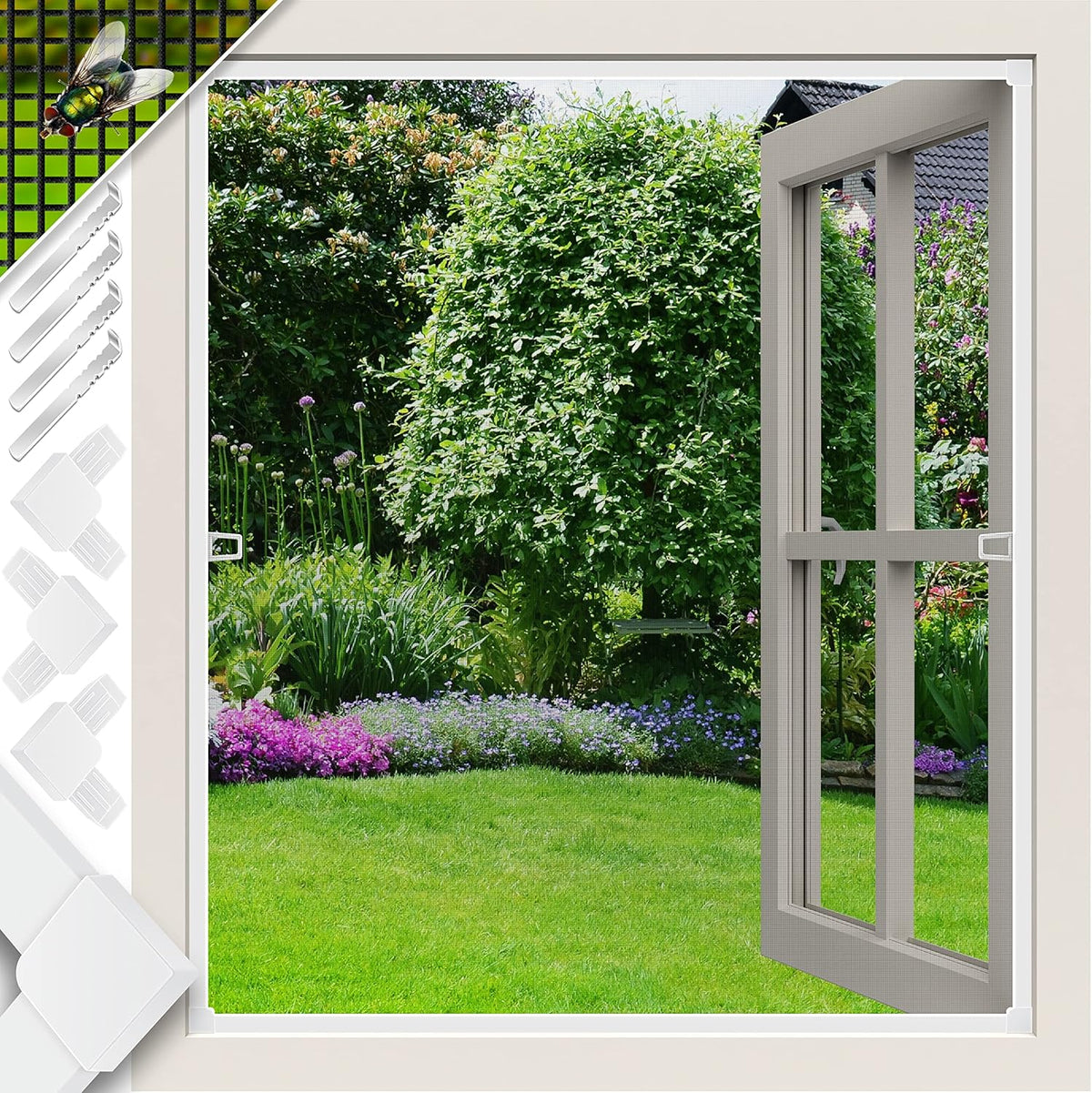 KESSER® KESSER® Kesser Raamhor - 80x100cm - Vliegenhor - Wit