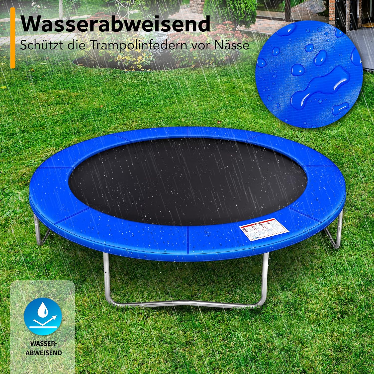 Kiduku Trampoline Randafdekking - Rand - Ø244cm - Blauw