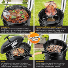 KESSER® Goulashketel - Goulashpot - Kookpot - Geëmailleerd - Zwart