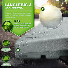 Tillvex® Parasoltegel - Parasolvoet  - Vulbaar tot 120 kg  - Grijs