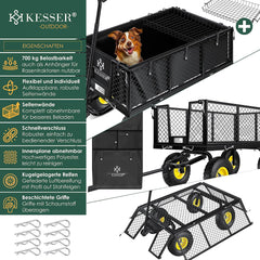 KESSER® Bolderkar - Opvouwbaar - Bolderwagen - Zwart