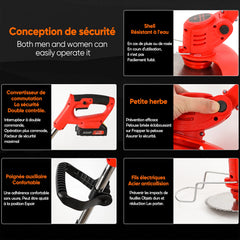 650W High-Power Draadloze Grastrimmer Elektrische Grasmaaier Verstelbare Opvouwbare Tuin Bosmaaier Voor Makita 21V Batterij