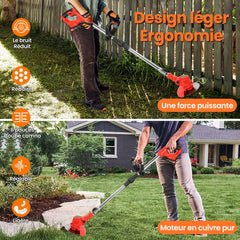 650W High-Power Draadloze Grastrimmer Elektrische Grasmaaier Verstelbare Opvouwbare Tuin Bosmaaier Voor Makita 21V Batterij