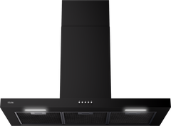ETNA AB390ZT - Blokmodel schouwkap - 90 cm - Matzwart - A++