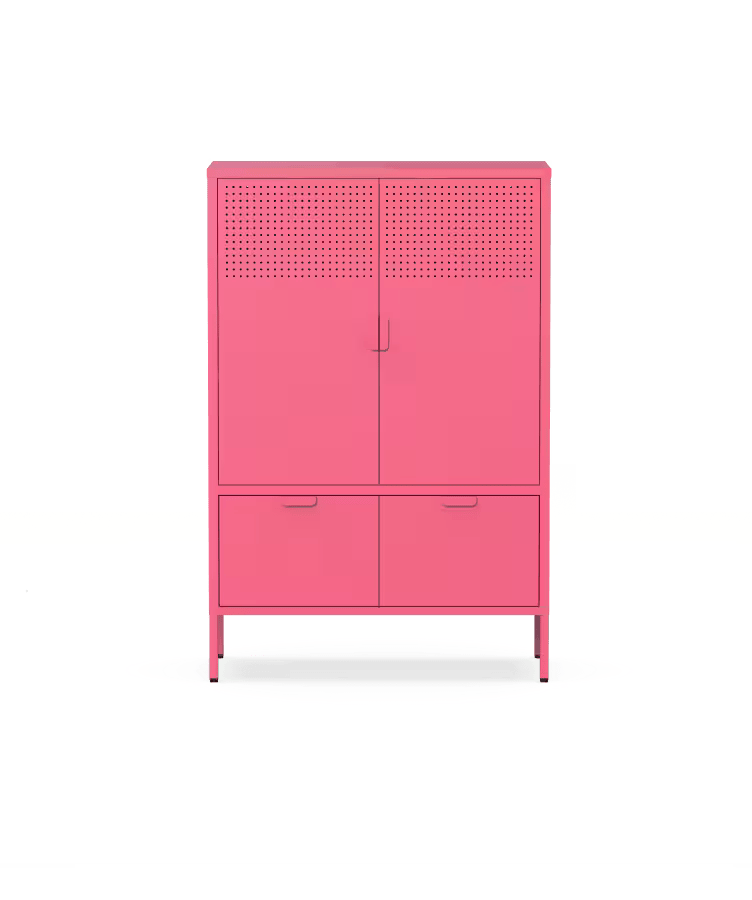 Archiefkast - Kantoorkast - Metalen kast met deuren - Fuchsia - CB10 - FLEXISPOT