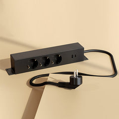 Stekkerdoos met USB - Verlengsnoer - Verlengkabel - 1,8M - Zwart - PS010B - FLEXISPOT