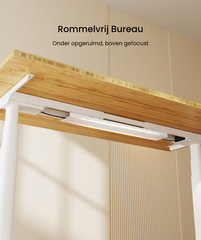 Zit sta bureau - Elektrisch - Verstelbaar - Bureauframe - Wit - E8W - FLEXISPOT