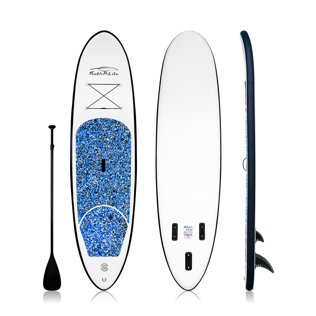 FUNWATER Opblaasbaar, 305 x 78 x 15 cm, superlichte SUP voor alle moeilijkheidsgraden, alles inclusief, stand-up padddle-board, adj peddel, pomp, ISUP reis-rugzak, lijn, waterdichte tas, blauw | FunWater, peddel, luchtpomp, rugzak, kajakstoel