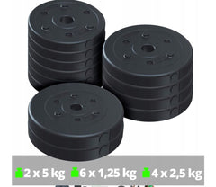 Halterschijven - Halter gewichten - Halterset - 30 kg - Physionics®