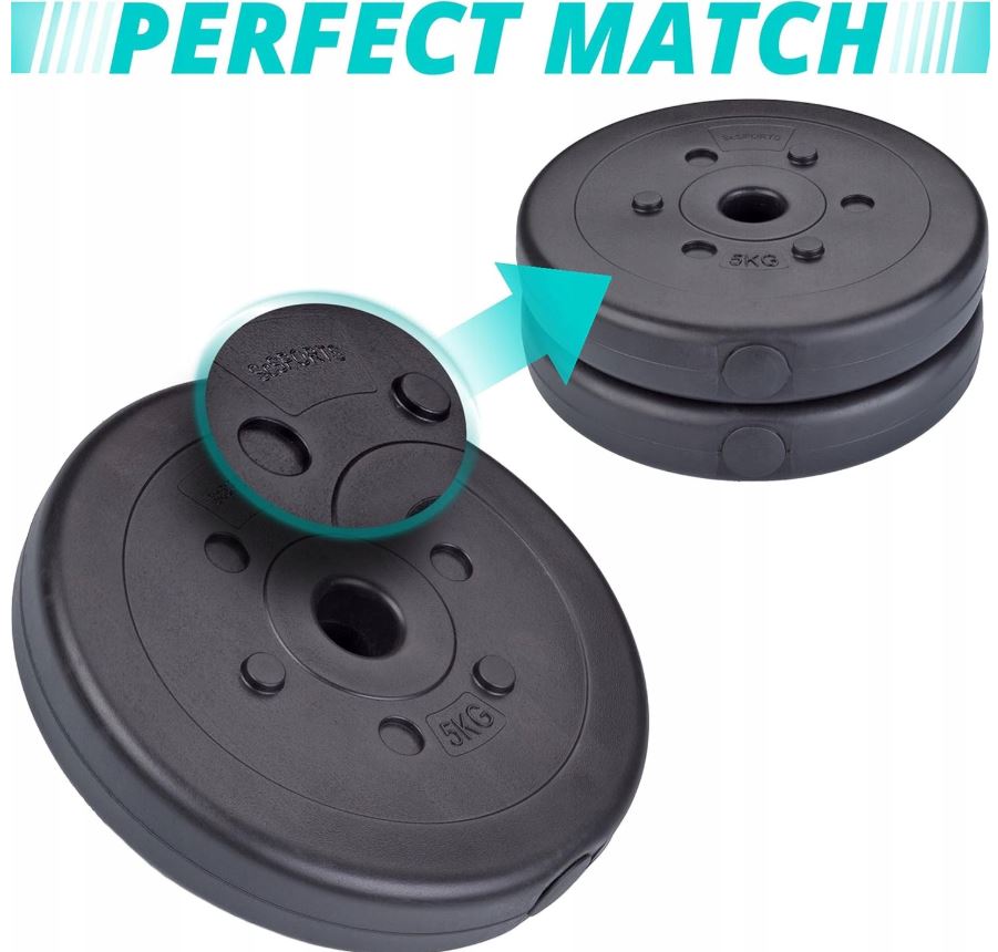 Halterschijven - Halter gewichten - Halterset - 30 kg - Physionics®