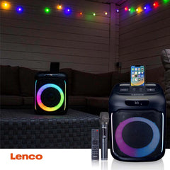 Karaoke set voor volwassenen - 1 Microfoon - Zwart - Lenco - ML-PA-BT-01-BK •