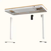 Zit sta bureau - Elektrisch - Verstelbaar - 120x60 cm - Wit/Bruin - Q3M - FLEXISPOT