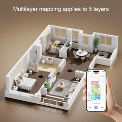 Robotstofzuiger met dweilfunctie - Robot stofzuiger - Zwart - Teendow D10S MAX