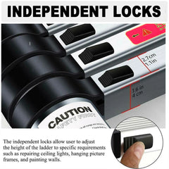 Telescopische ladder - Telescoopladder - Alaminium - 4,4M - Zilver