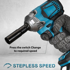 1200N.M Koppel Borstelloze Elektrische Slagmoersleutel 1/2 inch Accusleutel Schroevendraaier Power Tool voor Makita 18V Batterij Pin