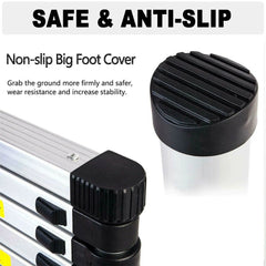 Telescopische ladder - Telescoopladder - Alaminium - 4,4M - Zilver