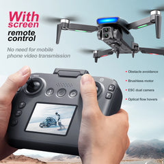 S181 RC Drone 8K Professional Dual HD Camera Optical Flow with Screen Light Brushless 360 Obstacle Avoidance WIFI FPV RC Dron