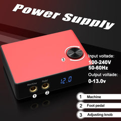 Tattoo machine - Tattoo apparaat - Tattoo set - Zwart - Solong