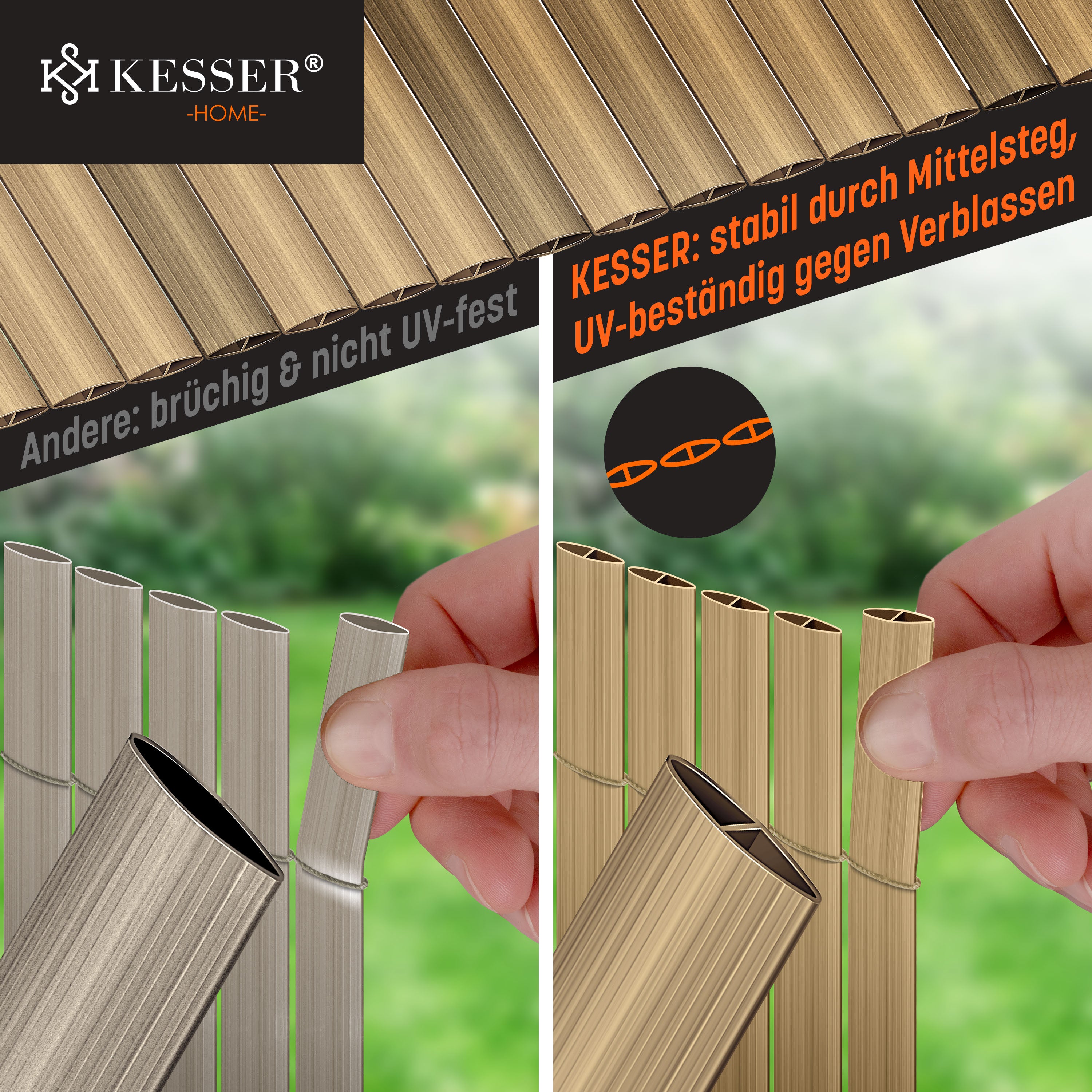 KESSER® Balkonscherm - Zichtdoek - Balkondoek - 80x400cm