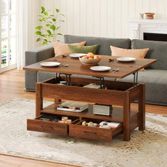 Salontafel met opbergruimte - Koffietafel - 100x50 cm - Bruin - Rolanstar