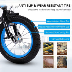 Kinderfiets 14 inch - Peuterfiets - Geel - 2-7 jaar - Zhi Tong