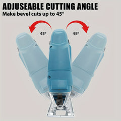 Decoupeerzaag - Met 2 Accu's - 3000Mah - Blauw