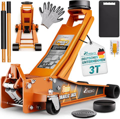 Autokrik - Garagekrik - Hydraulische krik - 3 Ton - Oranje - TRESKO